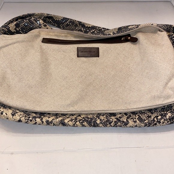 Antonio Melani Leather Snake Print Bag - Picture 8 of 17